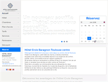 Tablet Screenshot of hotelcroixbaragnon.com